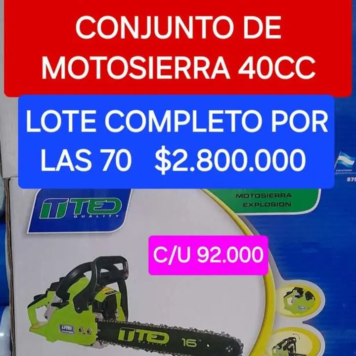 Liquido lote 70 motosierras $2800000