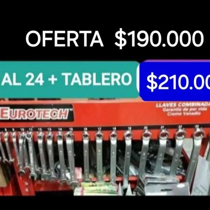 Juego de llaves 6 al 24 mas tablero $190000 oferta