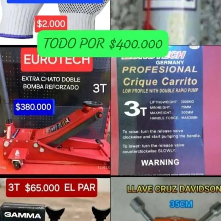 Todo para taller $400000