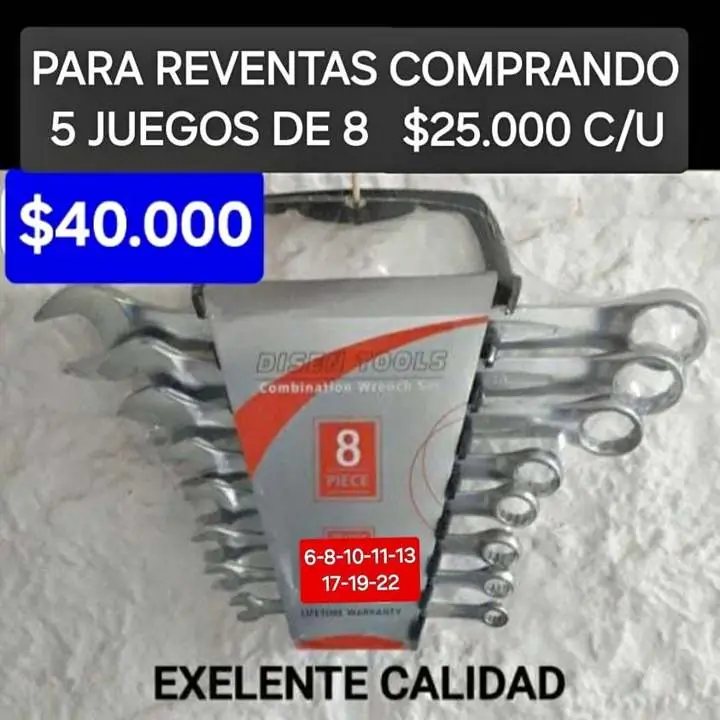 Llaves x mayor a re ventas $25000