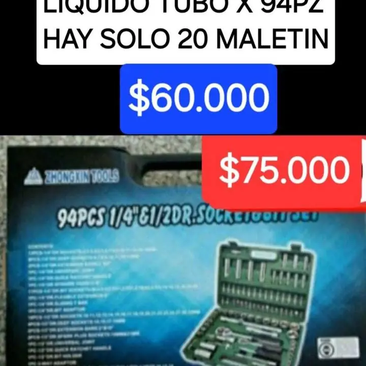 Juego tubos x 94 oferta $60000