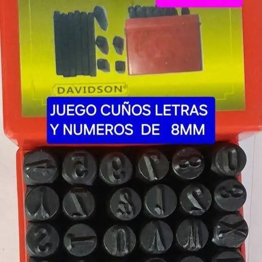 Numeros cuños clavos 8MM $44000