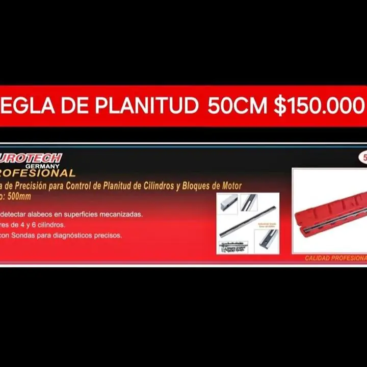 Regla plano block y tapas cilindro $150000