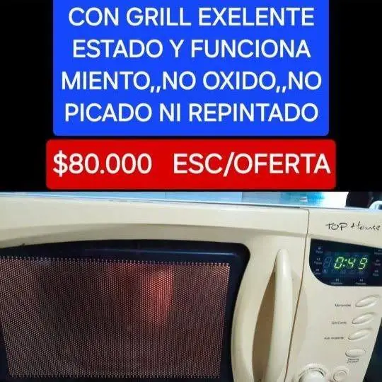 Microonda con grill perfecto $80000