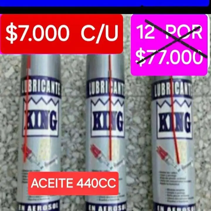 12 Aceites x 440CC tipo W40 pack de 12U $58000