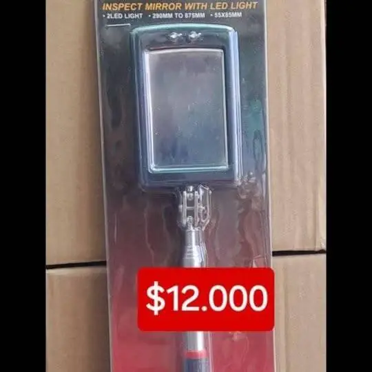 Espejo telescopico articulado con luz $12000