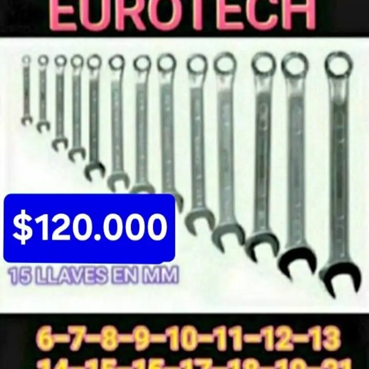 Juego 15 combinadas eurotech $120000