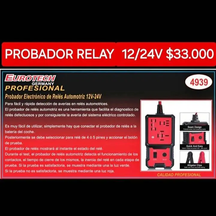 Probador de relay $33000 eurotech