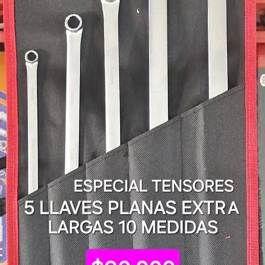Juego 5 llaves planas largas $90000