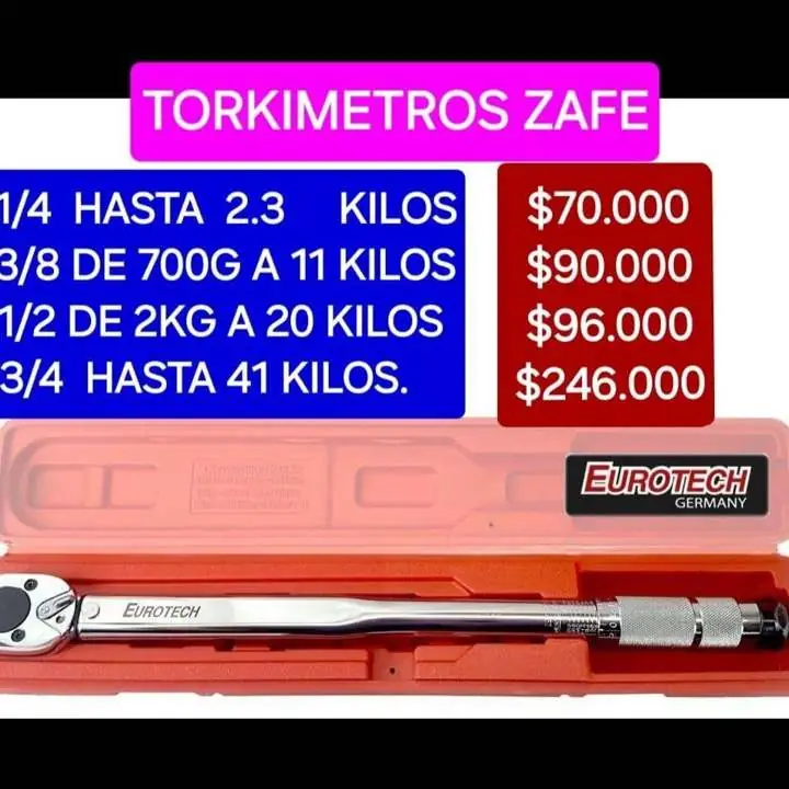 Torquimetro de zafe desde $70000