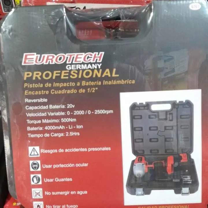 Pistola impacto a bateria eurotech $270000