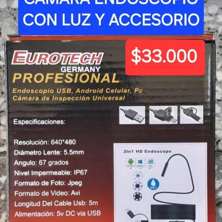 Camara endoscopica $33000