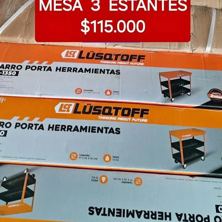 Mesa con ruedas 3 estantes $115000