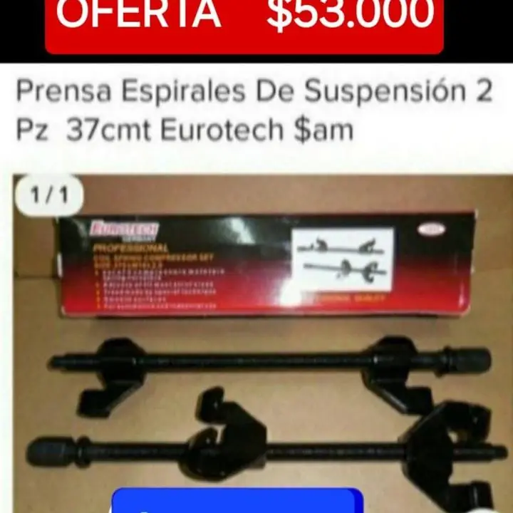 Prensa espiral eurotech $53000 oferta