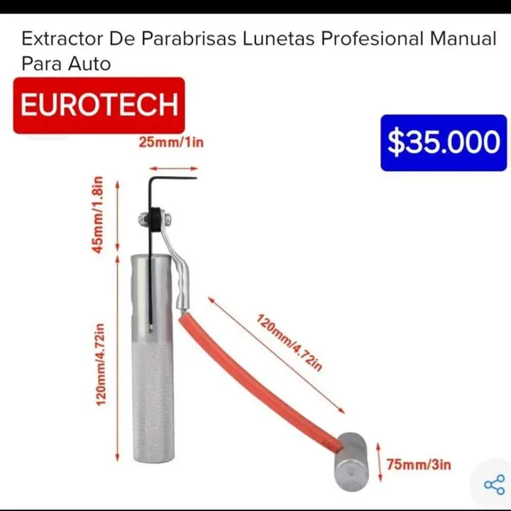 Extractor luneta parabrisa $35000