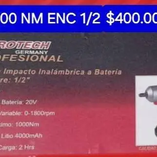 Llave eurotech ENC1/2 con 1.000NM $400000