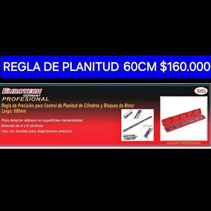 Regla planos tapa y block $160000