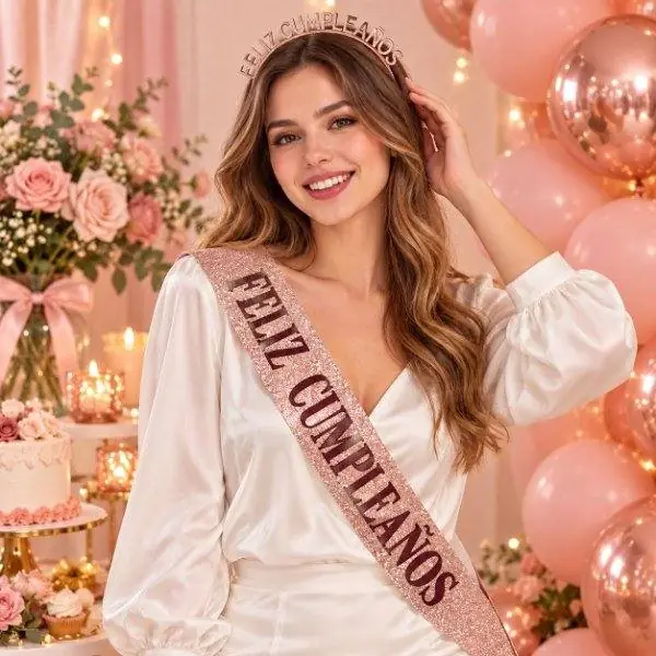 Banda y corona cumpleaños
