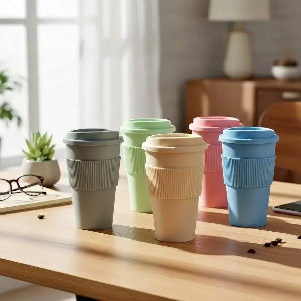 Vaso térmico con banda de silicona