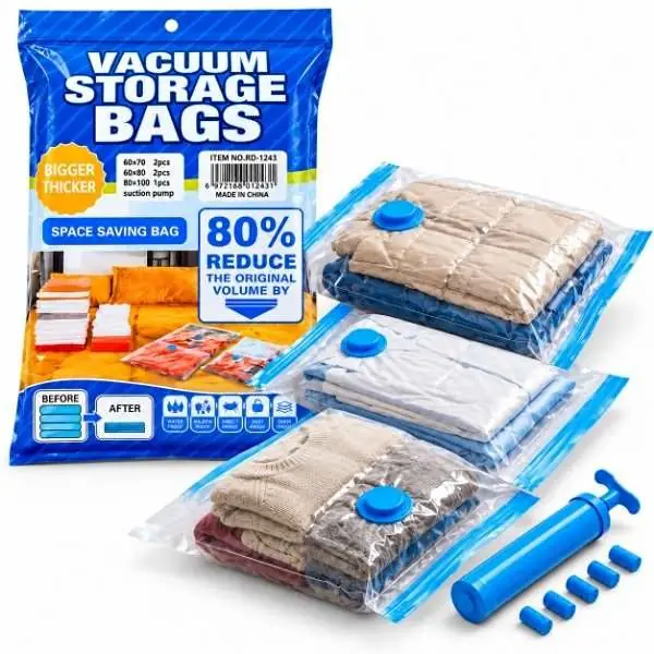 Set de 5 bolsas al vacío + bomba