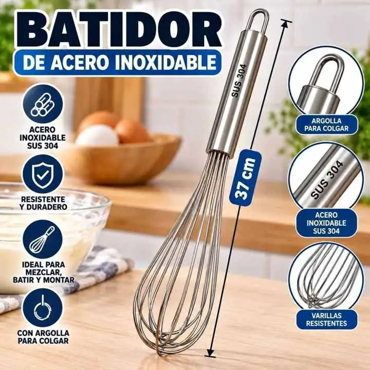 Batidor acero inoxidable