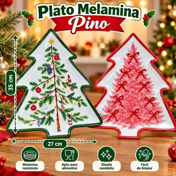 Plato piño navideño