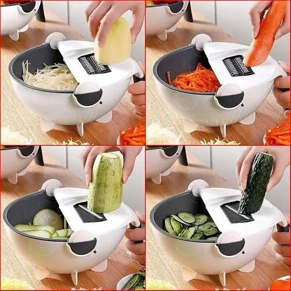 Mandolina cortador y rallador de verduras con bowl colador