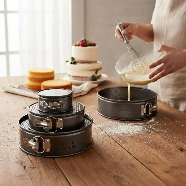 Set de 3 moldes redondos antiadherentes