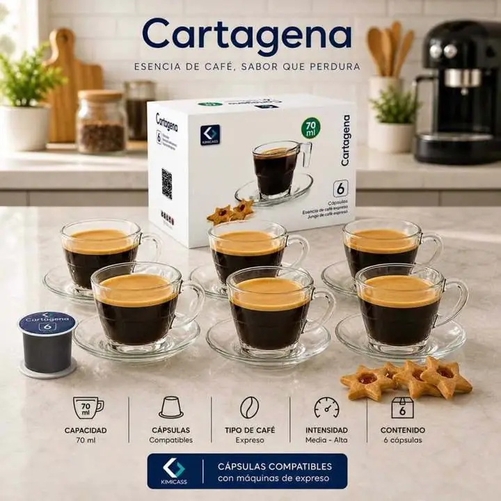 Tazas y platitos x6 Cartagena