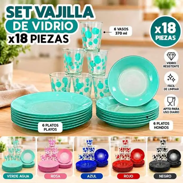 Set de vajilla 18 piezas