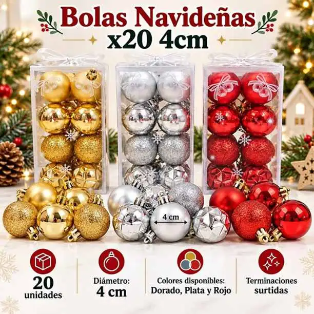 Bolas navideñas x20