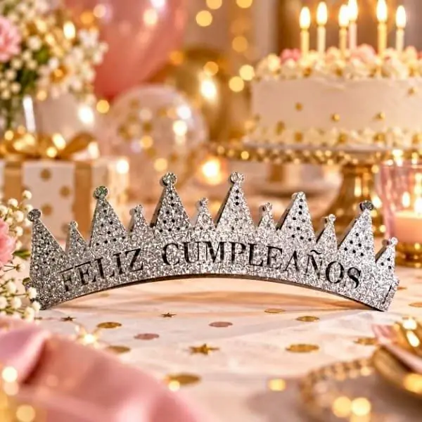 Pack de 4 coronas feliz cumpleaños