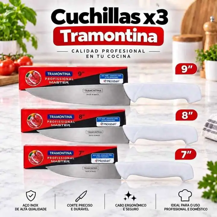 Cuchillas tramontina x3