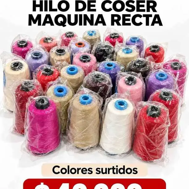 Lote 35 conos hilos de maquina coser