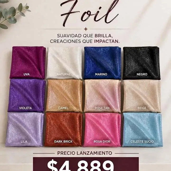 Importador mayorista de telas Mejoramos cualquier presupuesto Nuevo Ingreso: suede foil