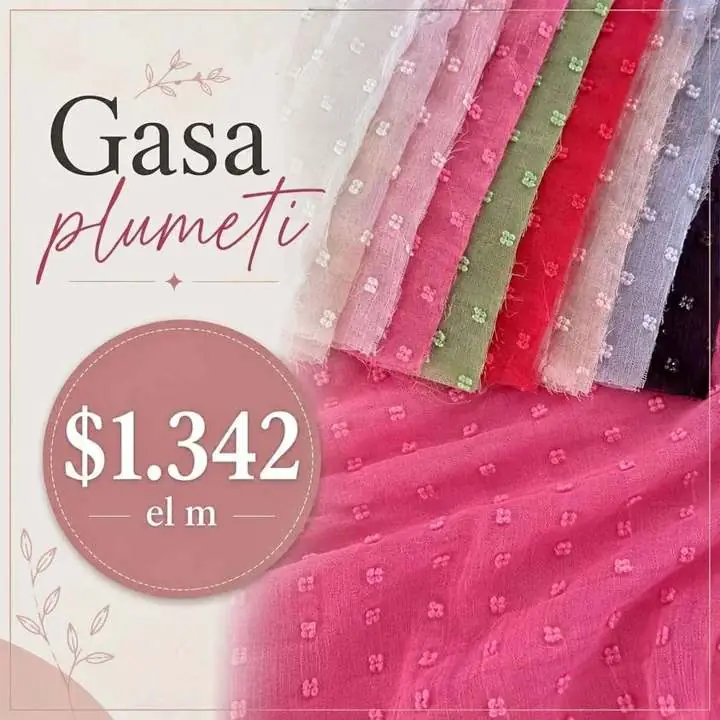 Importador mayorista de telas: gaza plumeti