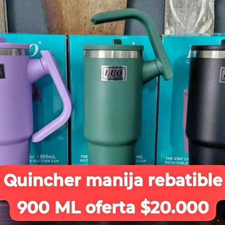Vaso quincher 900 ML con manija rebatible