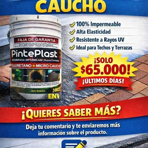 Membrana impermeabilizante con caucho