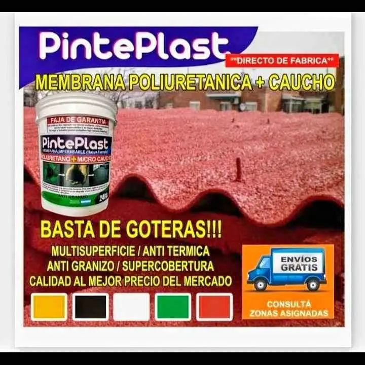 Basta de filtraciones! Alto tránsito, excelente terminación Apta todo tipo de techos, de fácil ap