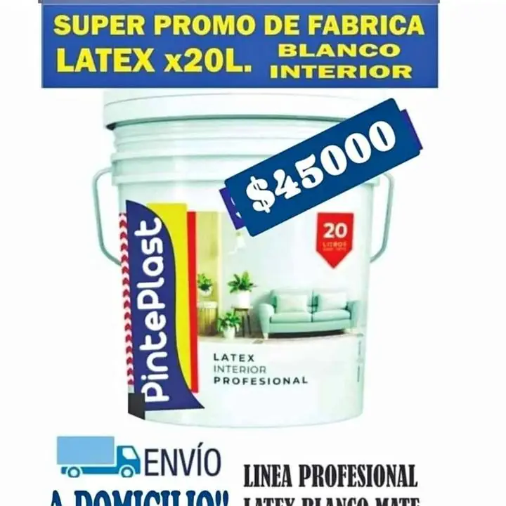 Pintura látex blanco x 20 litros!
