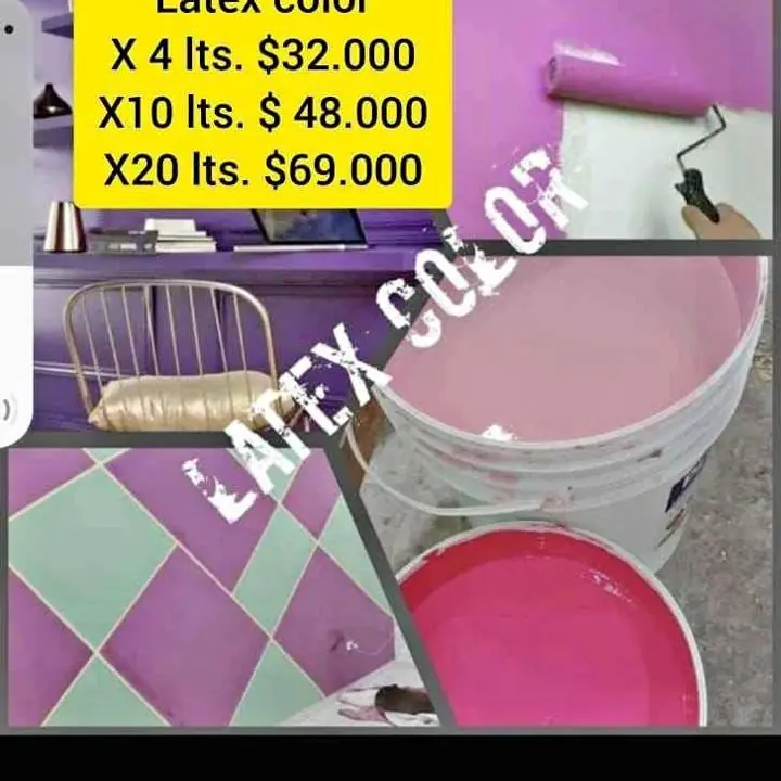 Pintura látex súper cobertura color anti hongo