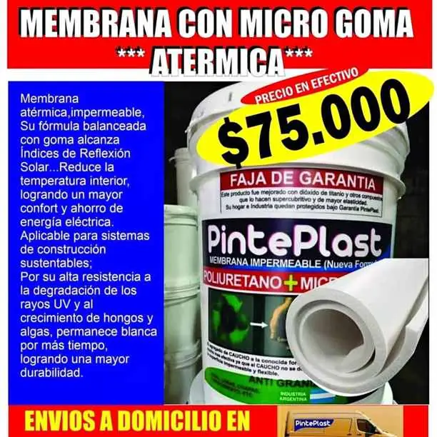 Microcaucho, Ponele caucho . impermeabiliza con membrana con caucho . Decile chau a las goteras!