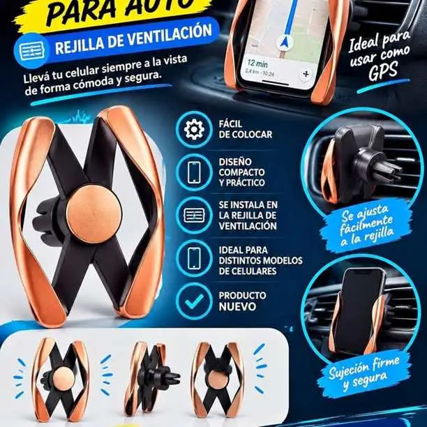 Soporte para celular para auto – rejilla de ventilación