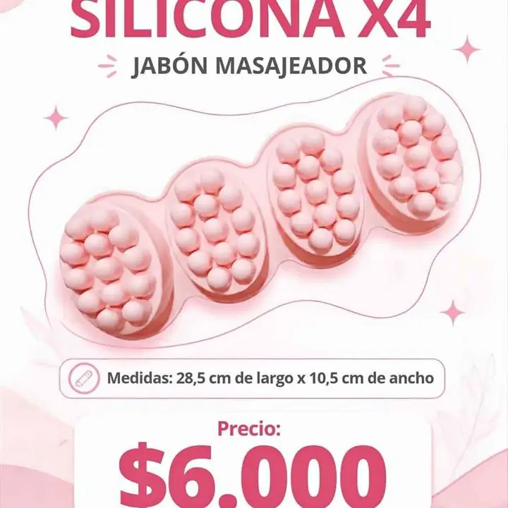 Molde de silicona X4 – jabón masajeador