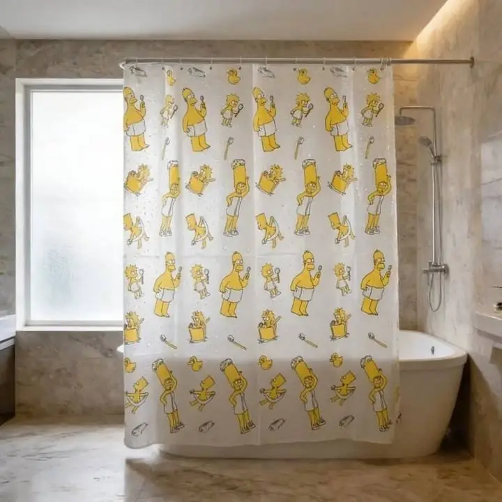 Cortina de baño de los simpsons
