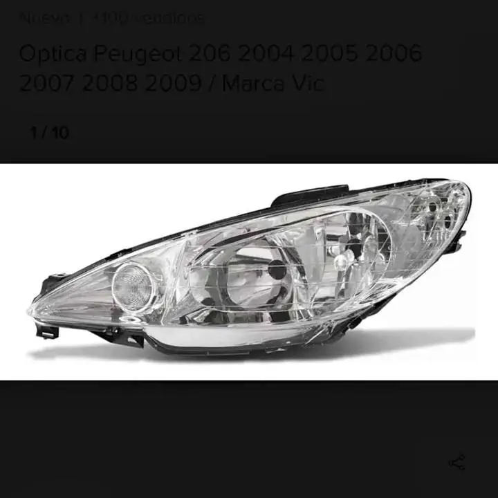 Optica Peugeot 206 parábola simple