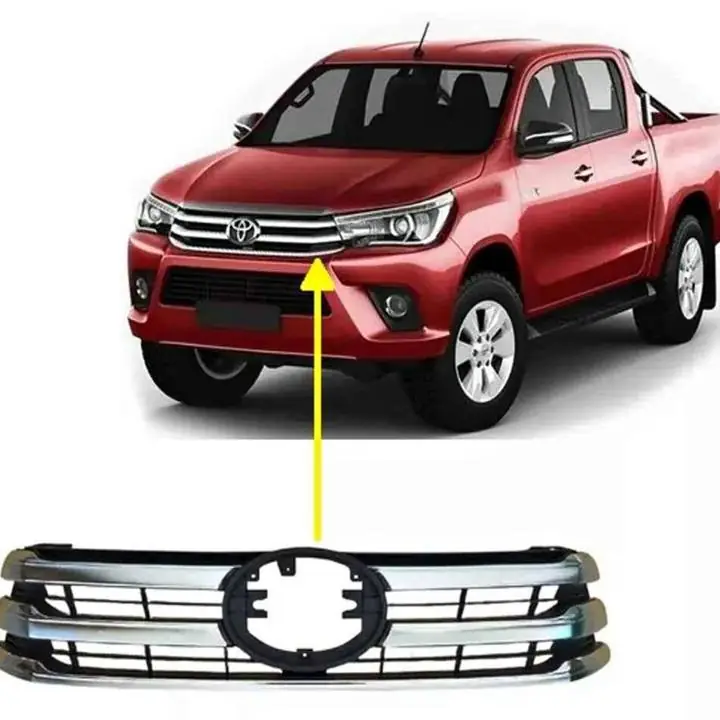 Parrilla Central Toyota Hilux 2016 2017 2018 2019 2020 Crom