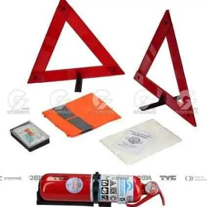 Kit reglamentario Universal Livianos para la VTV (matafuego+balizas+botiquin+chaleco+manta)