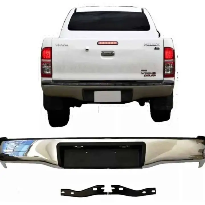 Paragolpe trasero Toyota Hilux 2005 en adelante ..cromado con pisadera