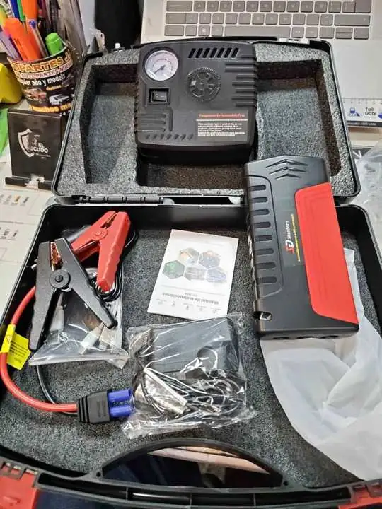 Inflador arrancador con estuche